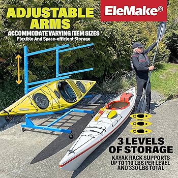 Amazon | Elemake アウトドアカヤックラック 自立型 ウォーター